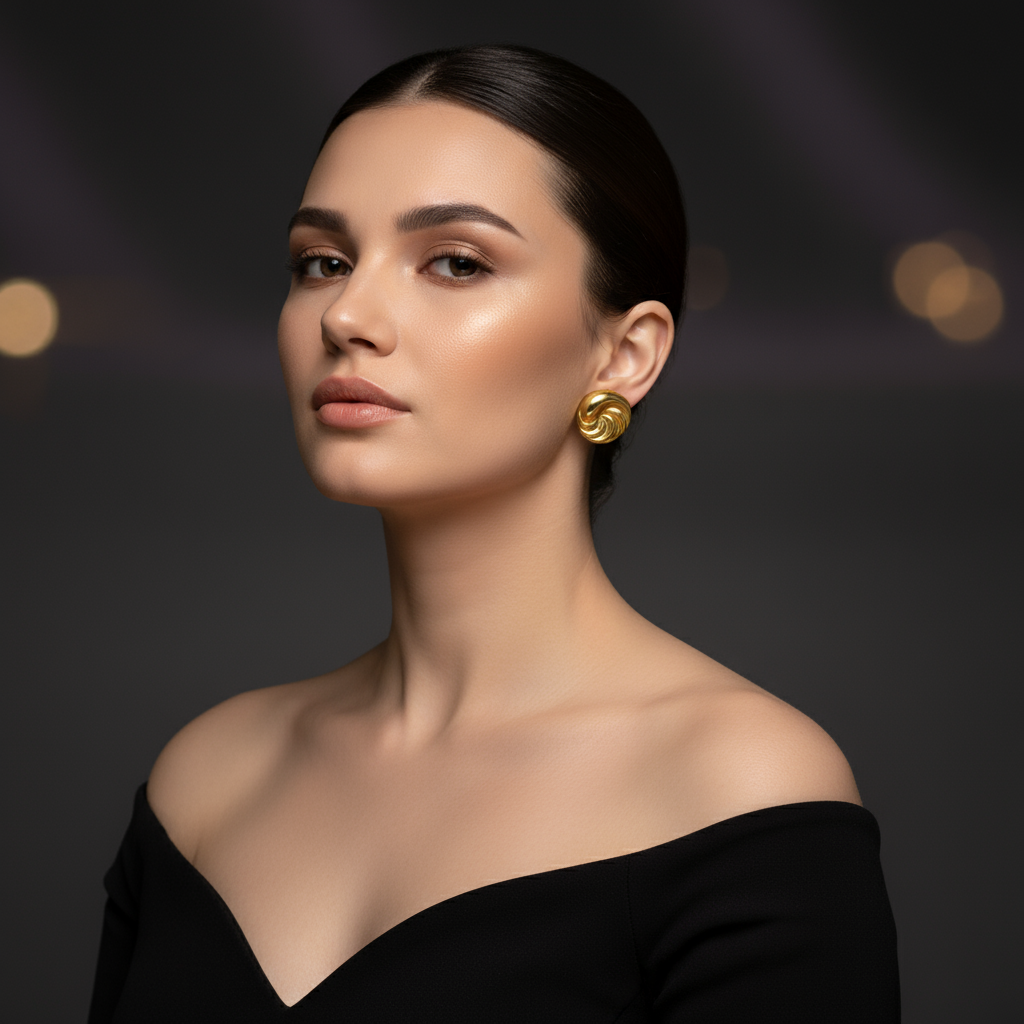 Wavy Spiral Sea Star Earrings