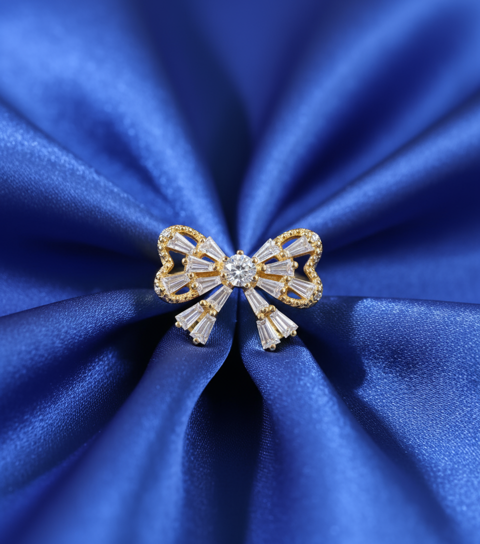 Bedazzled Bow Ring